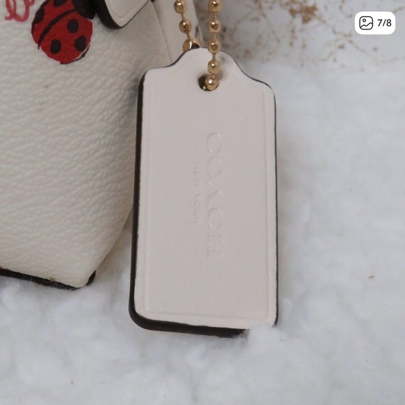 Coach White Floral Ladybug Print Crossbody Bag - Picture 5 of 6